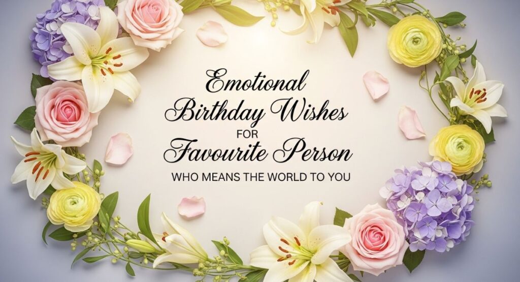 Emotional Birthday Wishes for Favourite Person Who Means the World to You