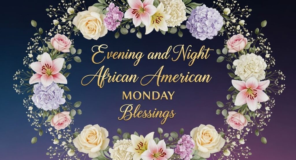 Evening and Night African American Monday Blessings