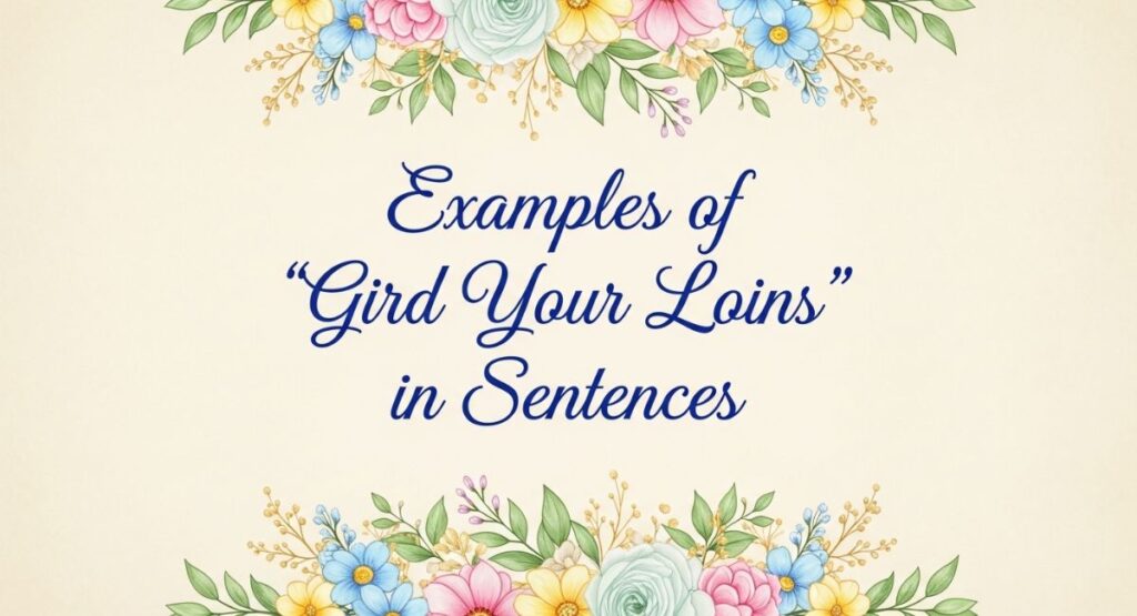 Examples of “Gird Your Loins” in Sentences