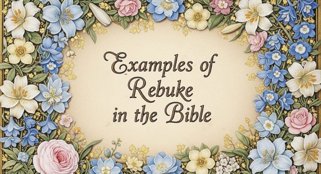 Examples of Rebuke in the Bible