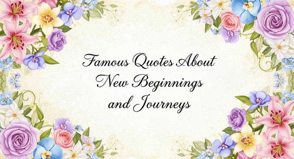 Famous Quotes About New Beginnings and Journeys