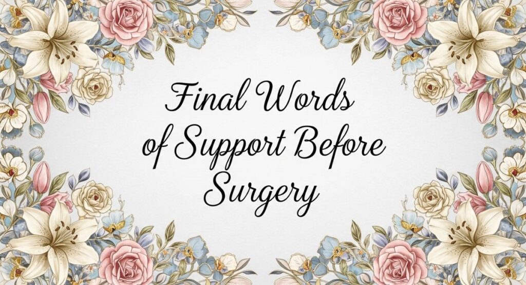 Final Words of Support Before Surgery