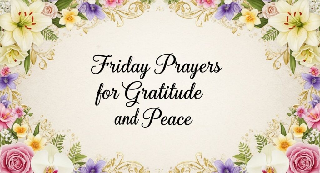 Friday Prayers for Gratitude and Peace