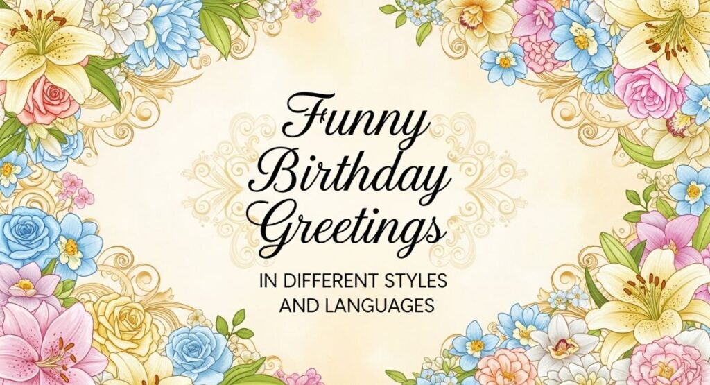 Funny Birthday Greetings in Different Styles and Languages