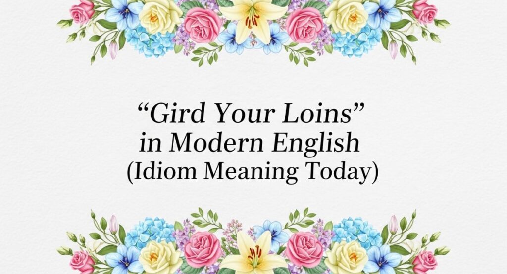 “Gird Your Loins” in Modern English (Idiom Meaning Today)