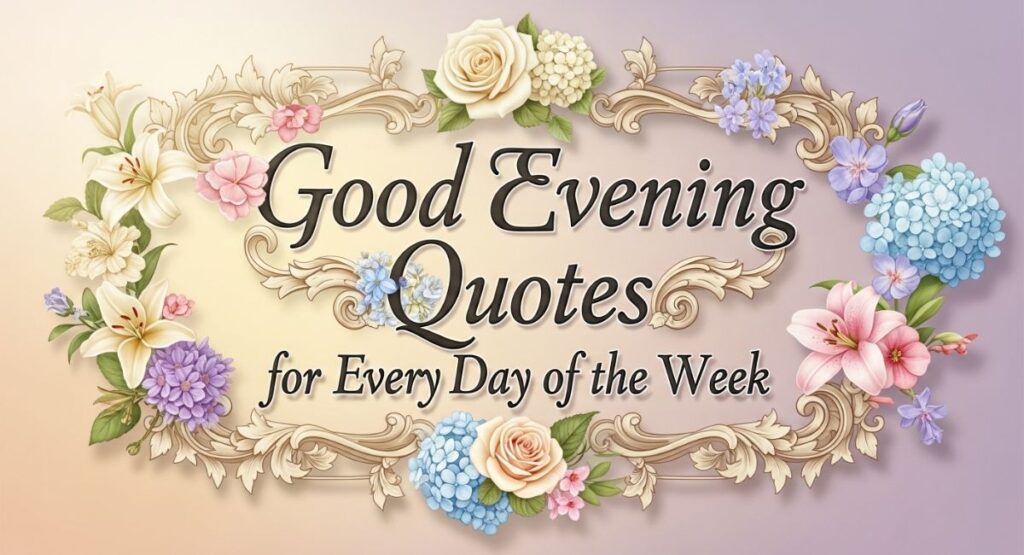 Good Evening Quotes for Every Day of the Week