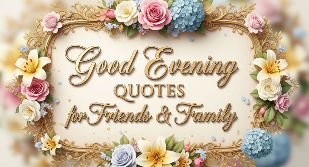 Good Evening Quotes for Friends & Family