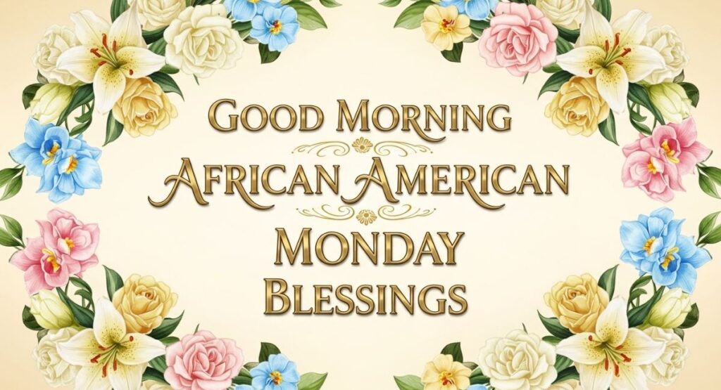 Good Morning African American Monday Blessings