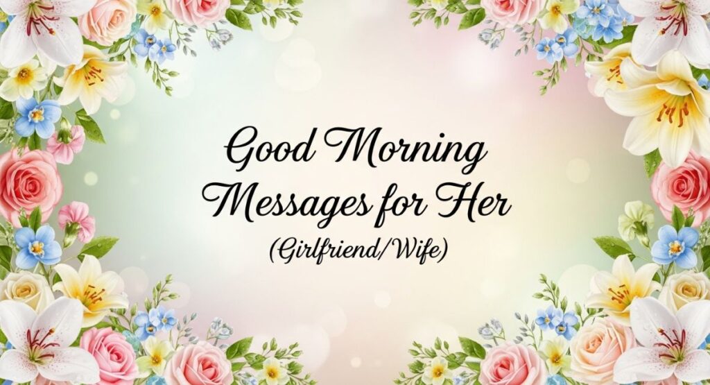Good Morning Messages for Her (Girlfriend/Wife)
