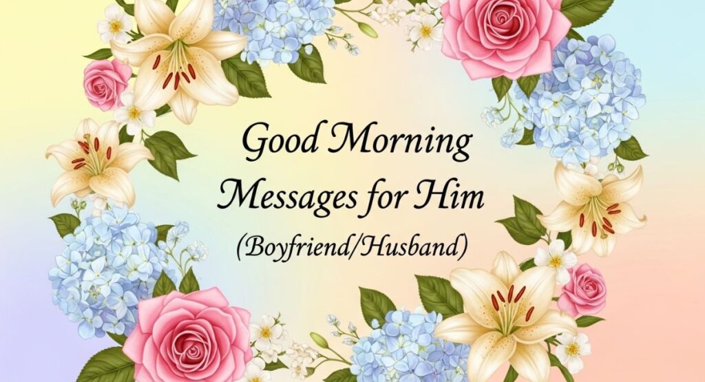 Good Morning Messages for Him (Boyfriend/Husband)