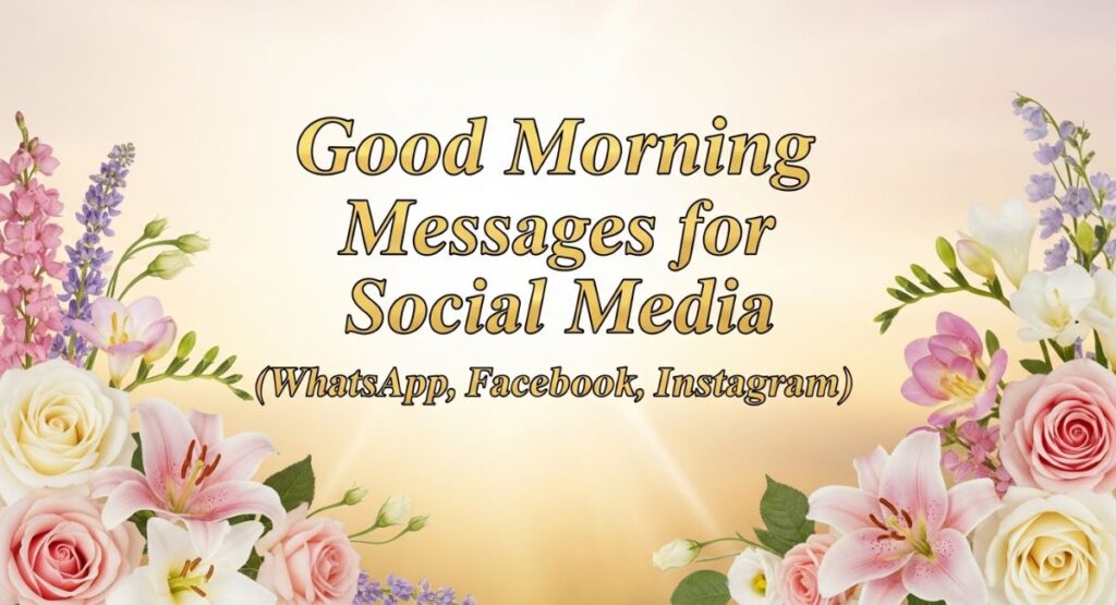 Good Morning Messages for Social Media (WhatsApp, Facebook, Instagram)