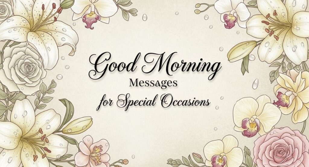 Good Morning Messages for Special Occasions