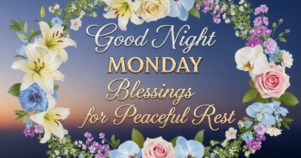 Good Night Monday Blessings for Peaceful Rest
