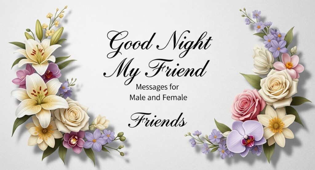 Good Night My Friend Messages for Male and Female Friends