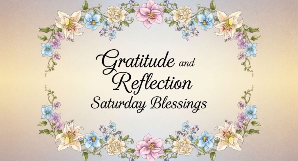 Gratitude and Reflection Saturday Blessings