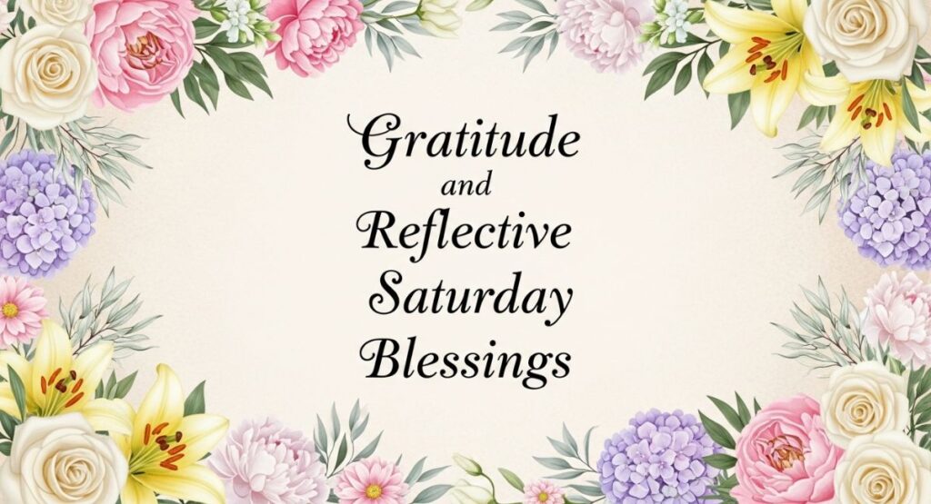 Gratitude and Reflective Saturday Blessings