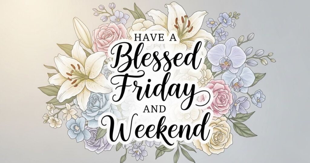Have a Blessed Friday and Weekend
