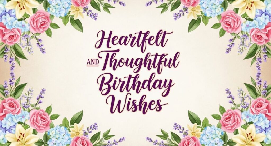 Heartfelt and Thoughtful Birthday Wishes