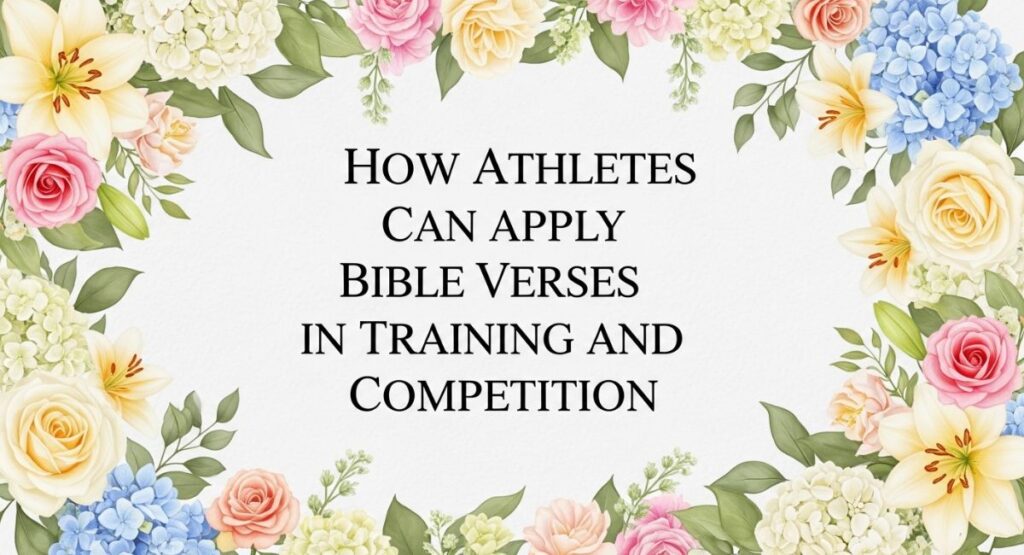 How Athletes Can Apply Bible Verses in Training and Competition