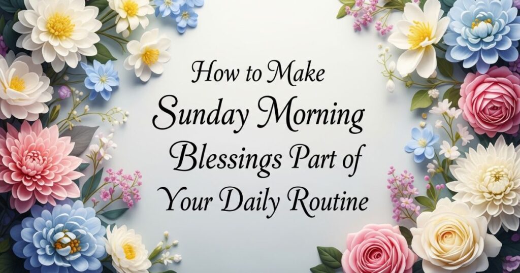 How to Make Sunday Morning Blessings Part of Your Daily Routine