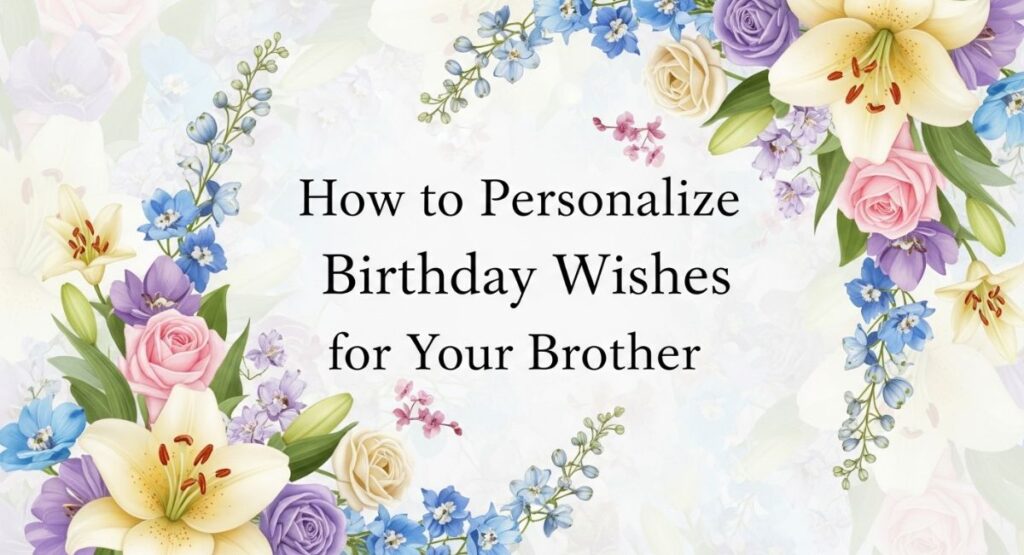 How to Personalize Birthday Wishes for Your Brother
