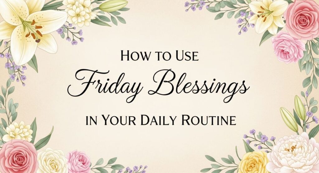 How to Use Friday Blessings in Your Daily Routine