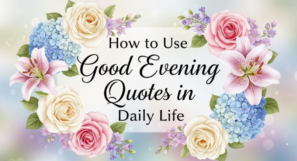 How to Use Good Evening Quotes in Daily Life
