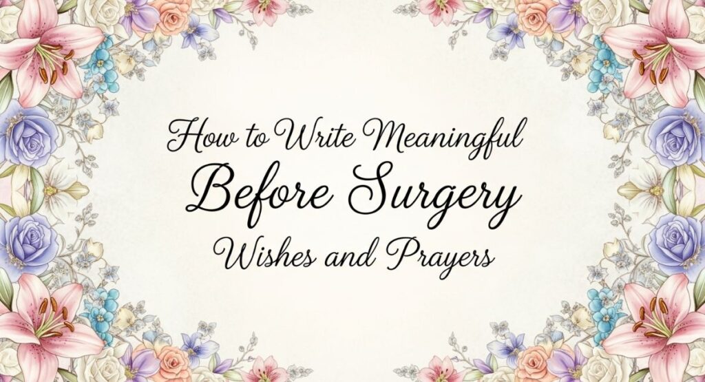 How to Write Meaningful Before Surgery Wishes and Prayers