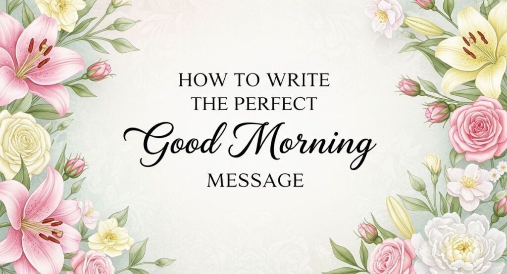 How to Write the Perfect Good Morning Message