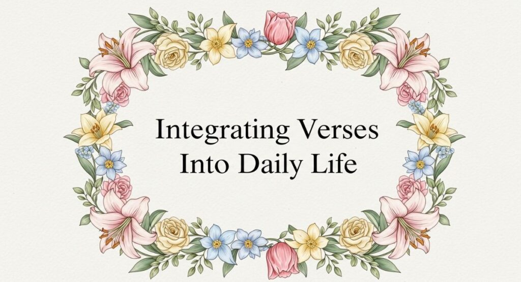 Integrating Verses Into Daily Life