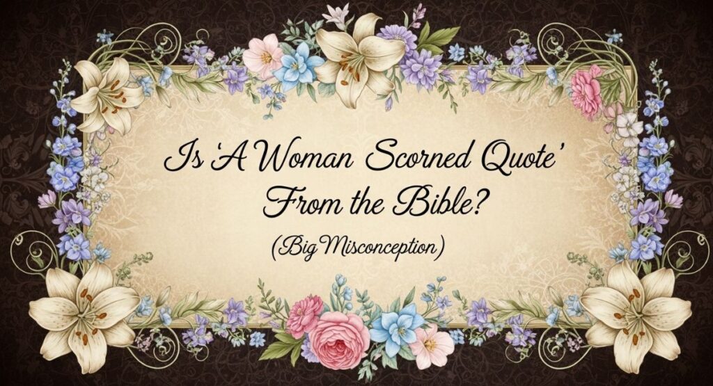 Is “A Woman Scorned Quote” From the Bible? (Big Misconception)