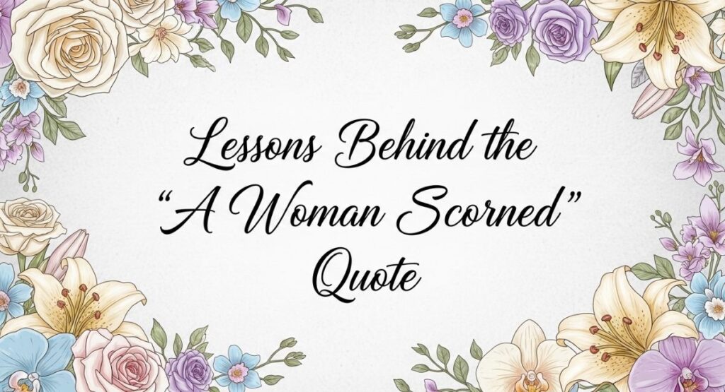 Lessons Behind the “A Woman Scorned” Quote