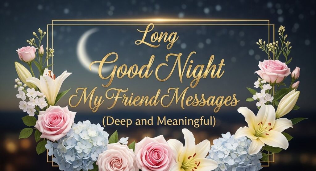 Long Good Night My Friend Messages (Deep & Meaningful)