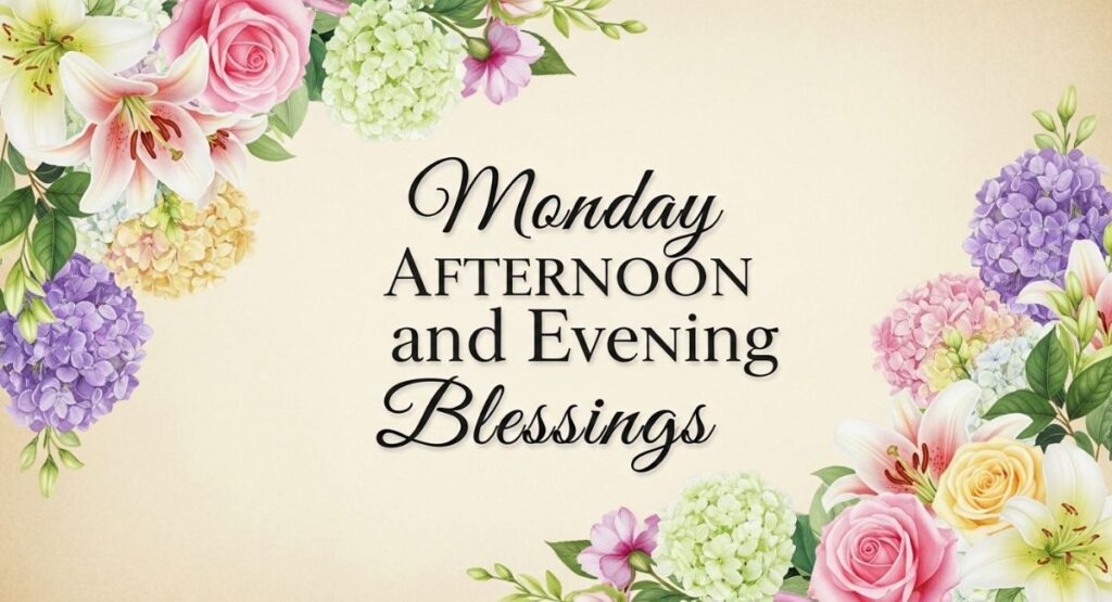 Monday Afternoon and Evening Blessings