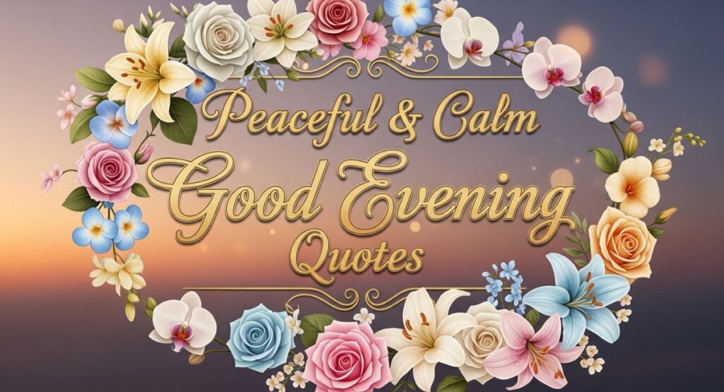 Peaceful & Calm Good Evening Quotes