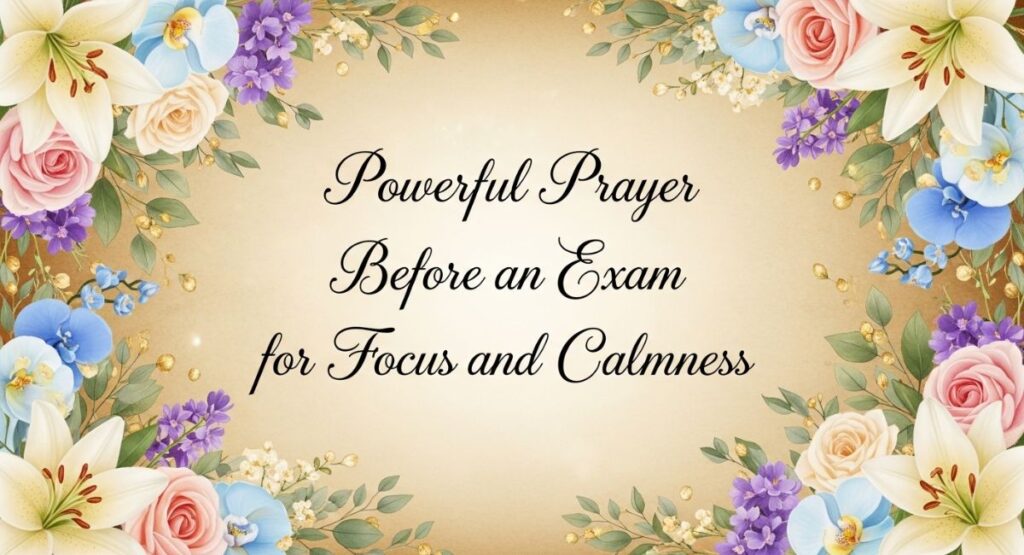 Powerful Prayer Before an Exam for Focus and Calmness