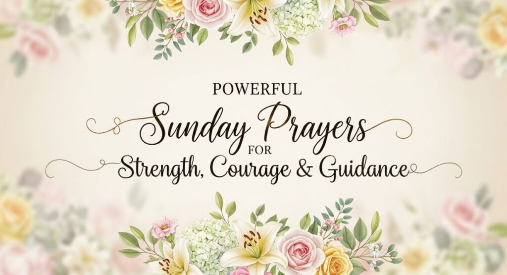 Powerful Sunday Prayers for Strength, Courage & Guidance