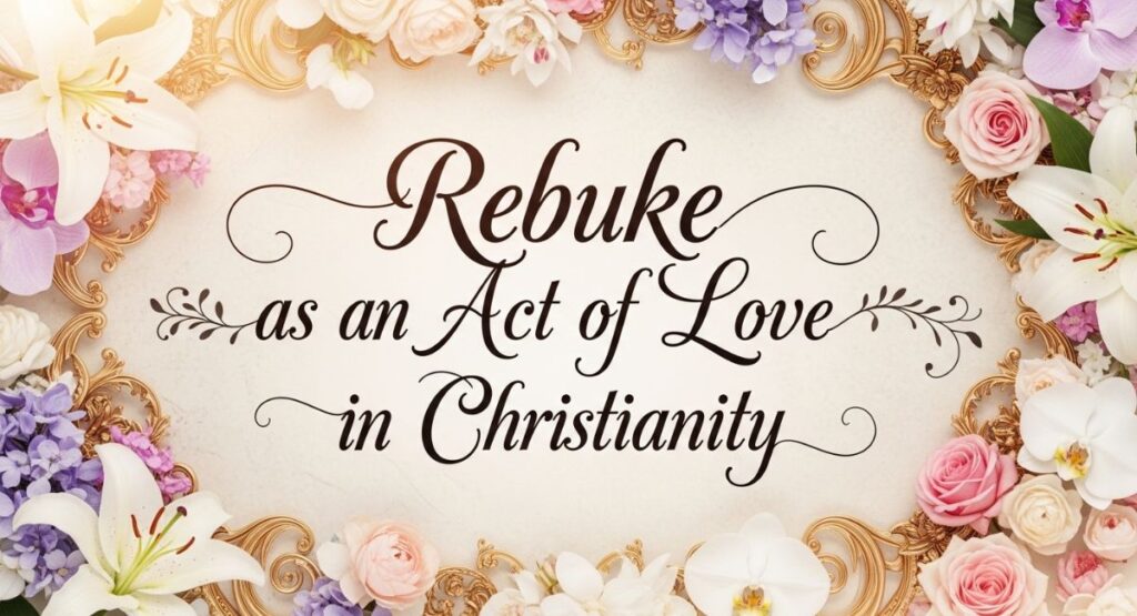 Rebuke as an Act of Love in Christianity
