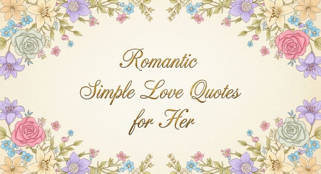 Romantic Simple Love Quotes for Her