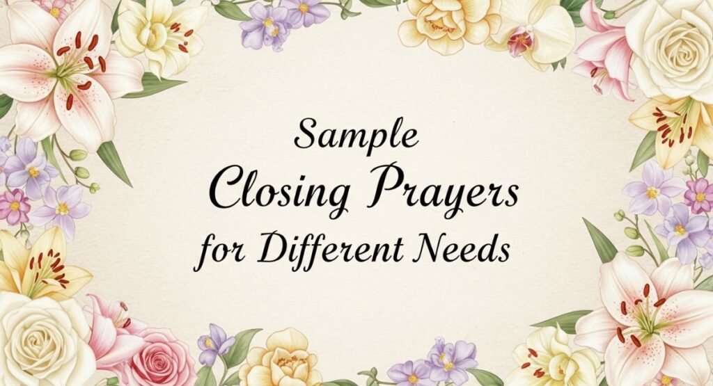Sample Closing Prayers for Different Needs