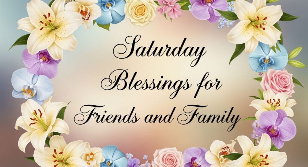 Saturday Blessings for Friends and Family