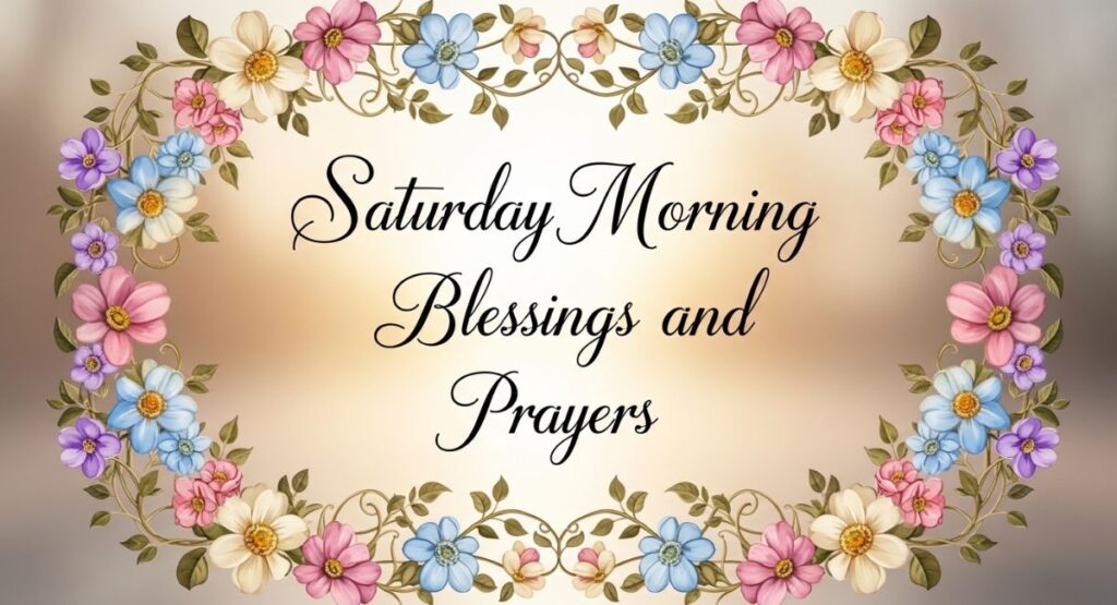 Saturday Morning Blessings and Prayers