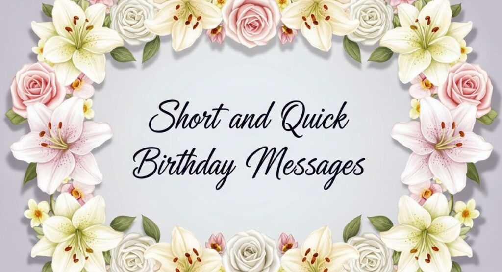 Short and Quick Birthday Messages