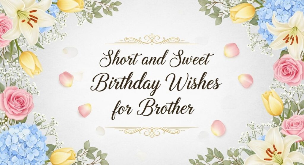 Short and Sweet Birthday Wishes for Brother