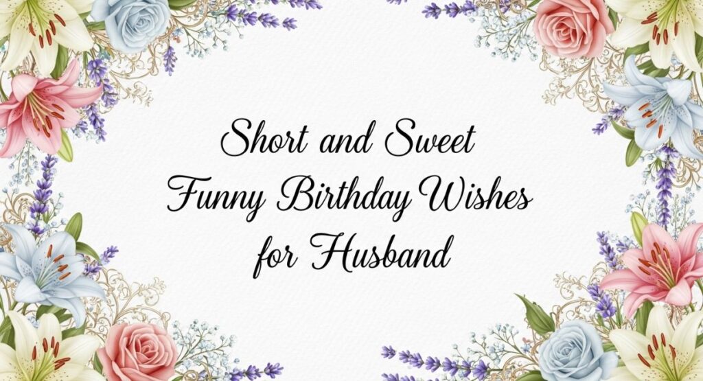Short and Sweet Funny Birthday Wishes for Husband