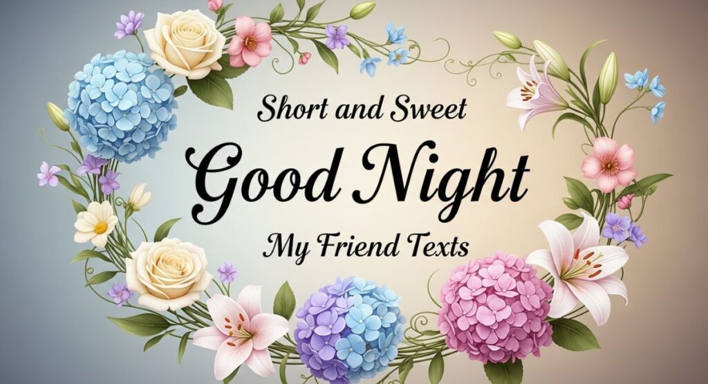 Short and Sweet Good Night My Friend Texts