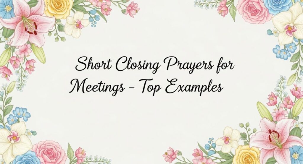 Short Closing Prayers for Meetings – Top Examples