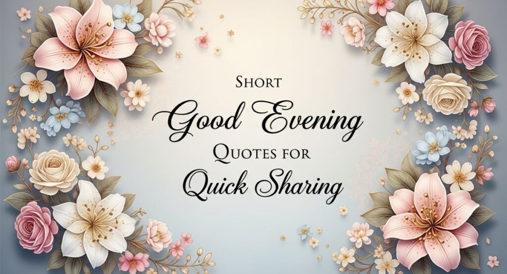Short Good Evening Quotes for Quick Sharing