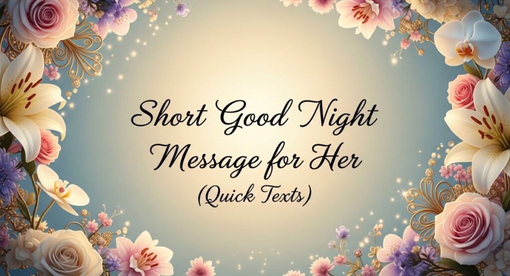 Short Good Night Message for Her (Quick Texts)