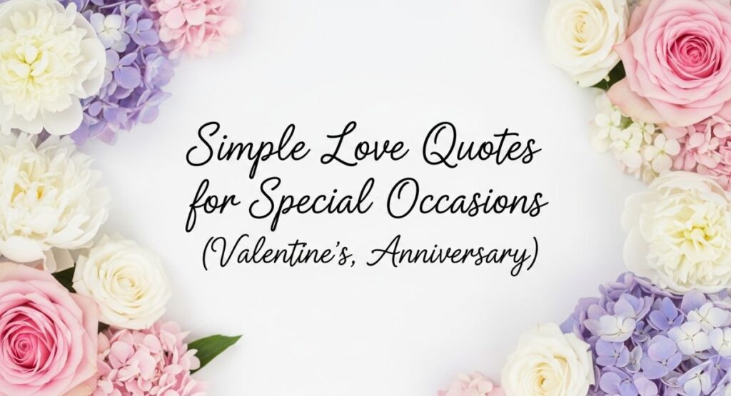 Simple Love Quotes for Special Occasions (Valentine’s, Anniversary)